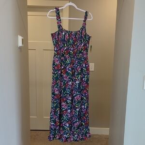 Floral Maxi Dress with Straps